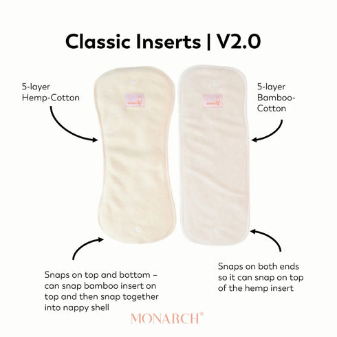 Monarch Store The Classic Nappy 2.0 | BAMBOO INSERT